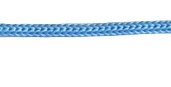 Шнур с наконечниками "крючок-прозрачный" для пакетов, Голубой, №28,  4 мм, 100 шт